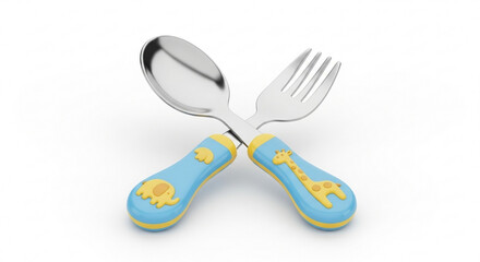 Fototapeta premium Kids spune and frok set