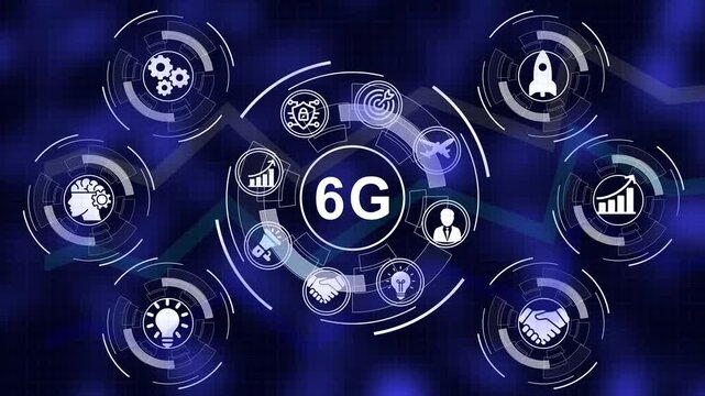 Illustrative graphics depicting 6g technology and its applications in modern communication - Powered by Adobe