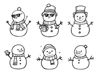 Snowman Classic Winter Illustration