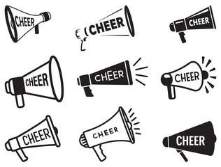 CHEERLEADER MEGAPHONE SILHOUETTE