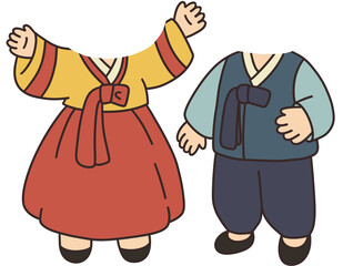 한복 얼굴합성도안