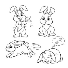 Obraz premium easter bunny with eggs