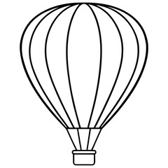 Fototapeta premium Minimalist clean line art hot air balloon design