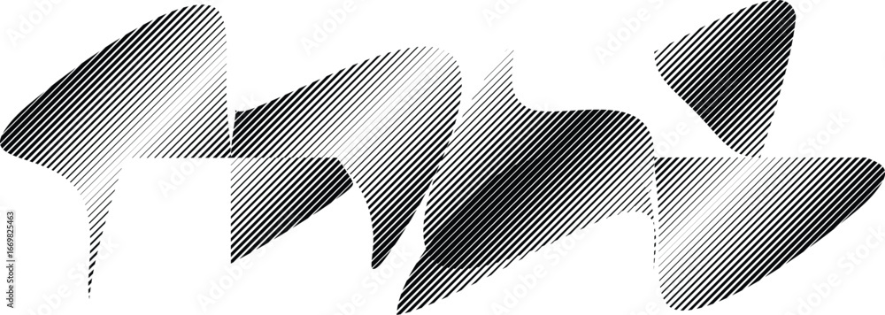 Poster modern artistic layout set with design elements . many lines form wavy shapes in art style . wall ar