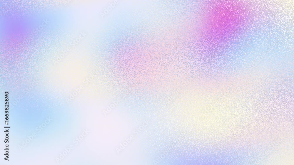 Poster holographic foil abstract loop background with blur and grain noise texture. pastel gradient in soft