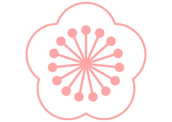 梅の花のシンプルアイコン