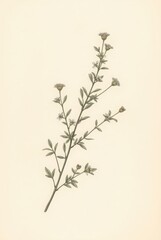 Obraz premium Elegant botanical drawing with foliage