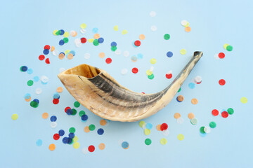 Rosh hashanah (jewish New Year holiday) concept. Traditional symbol