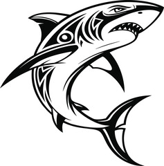 Obraz premium Shark Sublimation Design, Shark Clip Art Download, Shark Digital Art, Shark Silhouette