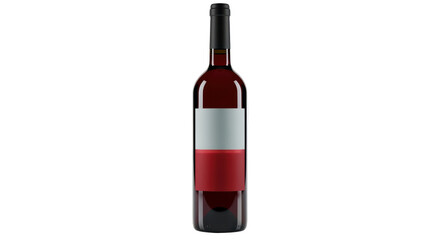 Isolated red wine bottle