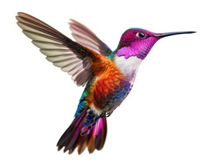 Fototapeta premium Colorful hummingbird in mid-flight