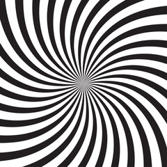 Black and White Spiral Optical Illusion in Square