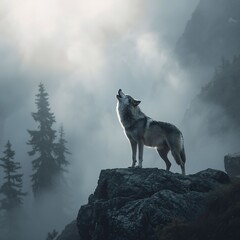 wolf in the mountains