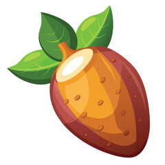 Cartoon Carrot Delight A Vibrant and Playful Illustration of a Classic Root Vegetable with Fresh Green Leaves