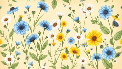 Timeless wildflower composition with daisies