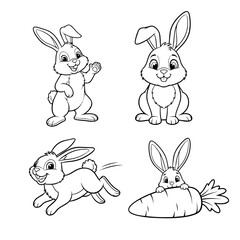 Easter Bunny Collection: Delightful collection of Easter bunny illustrations, capturing the charm and innocence of the holiday. Featuring playful poses and joyful expressions. 
