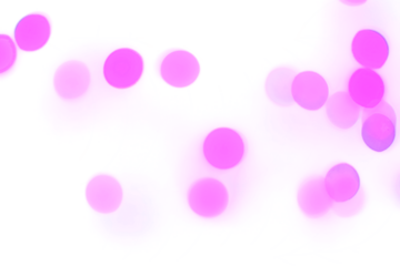 Pink shiny glowing bokeh light overlay effect on transparent background design element