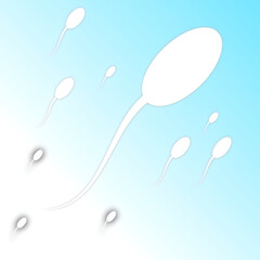 Penetration of spermatozoa into the female egg, Human Reproduction and Fertility Concept.