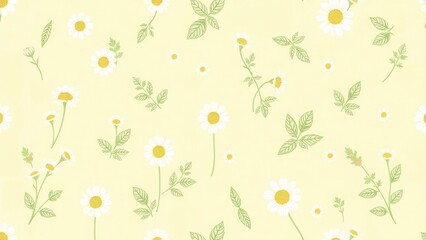 Decorative daisy composition with linear foliage