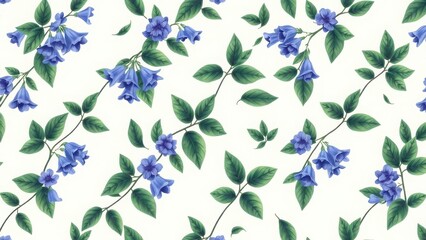 Fototapeta premium Elegant bellflower blossoms in natural style