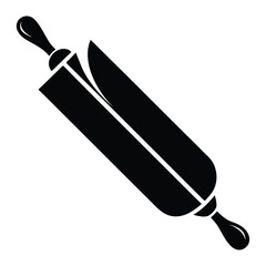 Cheerful Rolling Pin Vector Illustration Ready for Baking Fun A Cartoon Depiction of Culinary Creativity and Kitchen Essentials