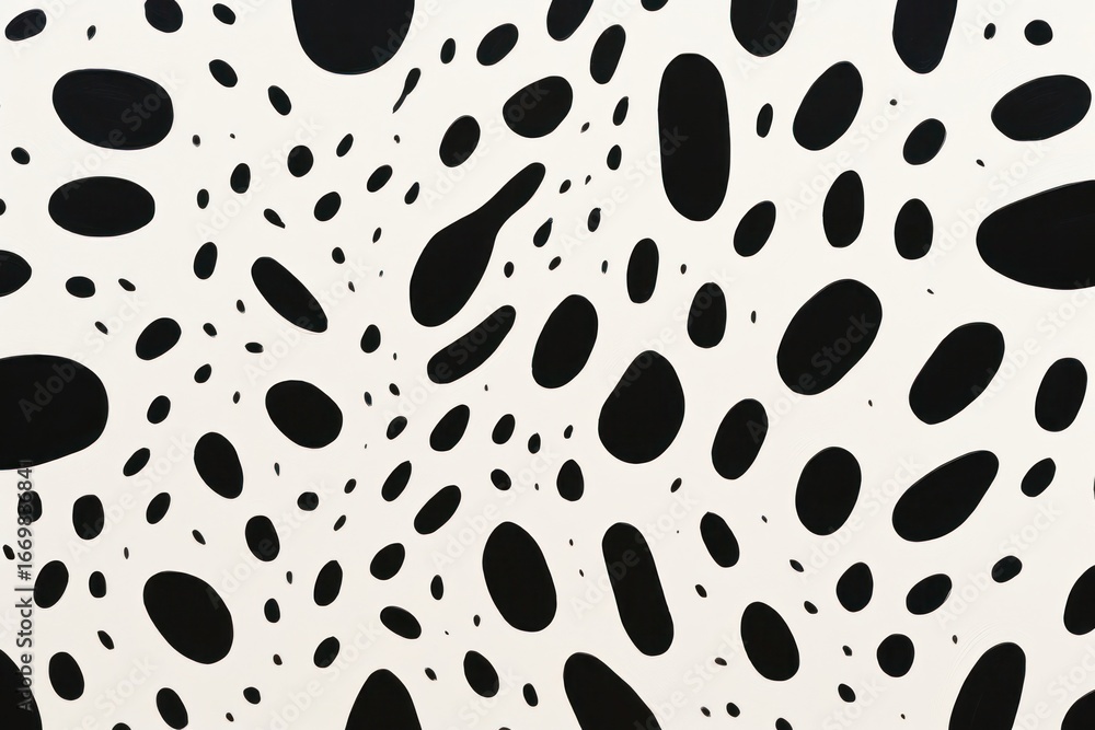 Canvas Prints polka dot pattern backgrounds monochrome abstract.