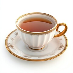 A cup of tea saucer beverage drink.