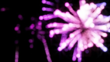 Dynamic abstract purple light bursts against a black backdrop creating a vibrant design