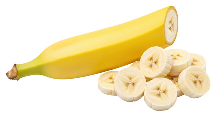 Isolated Sliced banana