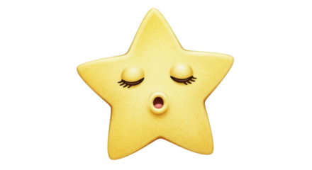 Isolated Sleeping Star Cartoon