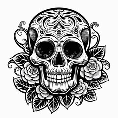 skull with wings