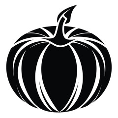 Pumpkin Illustration Symbolizing Autumn Harvest and Festive Holiday Celebrations Featuring an Intricate Design on a White Background
