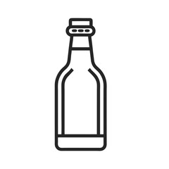 Simple outline icon of a swing top bottle on a white background