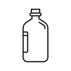 Outline icon of a plastic pet bottle on a white background