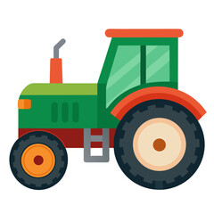 Minimalist clean color tractor vector design