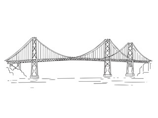 Tacoma Narrows Bridge Architectural Sketch