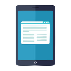 A sleek and professional vector icon of a tablet, designed for a variety of digital and print applications, representing a modern lifestyle and on-the-go communication.