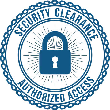 Official security clearance stamp authorized access approved government seal vector