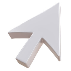Mouse cursor arrow isolated on white, transparent. Computer click pointer icon