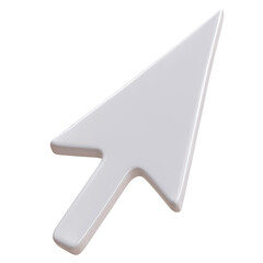 Mouse cursor arrow isolated on white, transparent. Computer click pointer icon