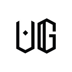 UG monogram logo design letter text name symbol monochrome logotype alphabet character simple logo