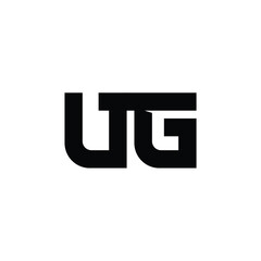 UG monogram logo design letter text name symbol monochrome logotype alphabet character simple logo