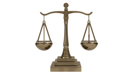 Isolated Scale of Justice
