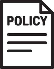 policy Document  icon vector file on white background.