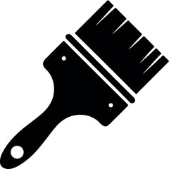 Paint brush silhouette icon vector illustration