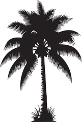 Tropical palm tree silhouette design