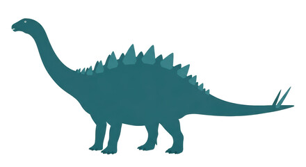 Isolated Dinosaur Silhouette Illustration