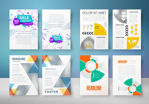 Set Business Flyer design template abstract