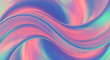 Vibrant and colorful abstract background with flowing iridescent waves and dynamic light effects.