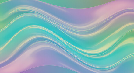 Abstract pastel wave background with smooth flowing curves and gradient colors.
